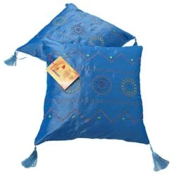 OFFERTA!! COPPIA CUSCINI CUSCINO CASA ARREDO DIVANO 40X40 KALI COL. CELESTE