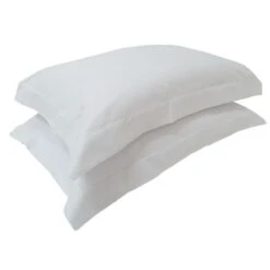 Coppia Federe Cotone Percalle Per Guanciale Con Punto A Giorno Maestri Cot. H826