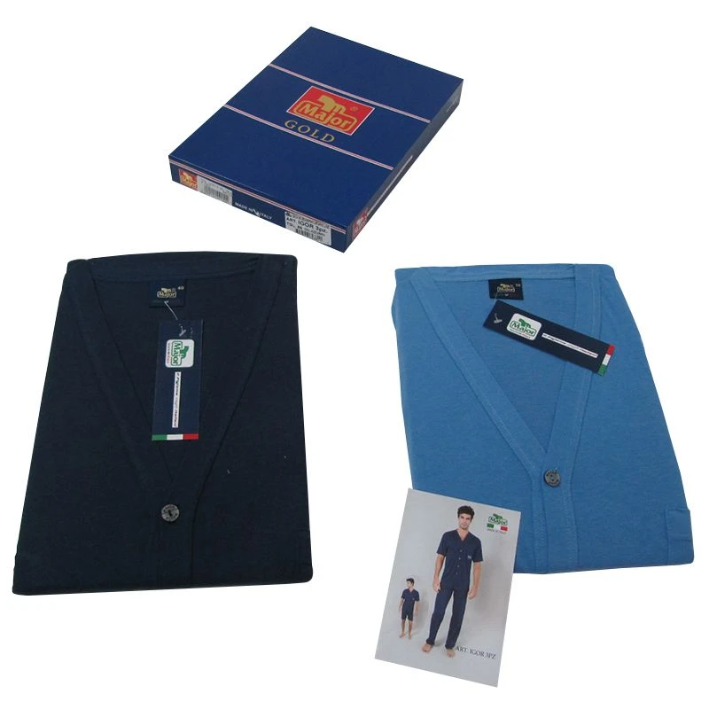 PIGIAMA GIACCA UOMO 3 PEZZI MAJOR 100% COTONE TG 48/50/52/54/56/58/60 2 COL F631 3 PIGIAMA GIACCA UOMO 3 PEZZI MAJOR 100% COTONE TG 48/50/52/54/56/58/60 2 COL F631