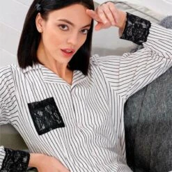 Pigiama Donna Aperto Oronero In Caldo Cotone OD1025 W471 9 Pigiama Donna Aperto Oronero In Caldo Cotone OD1025 W471 -Prodotti Per La Casa 2 39