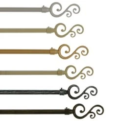 Bastone Per Tenda In Ferro Estendibile Da 120 A 210 Cm - Elegance N238