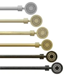 Bastone Per Tenda In Ferro Estensibile Da 120 A 210 Cm - Medaglione Y019