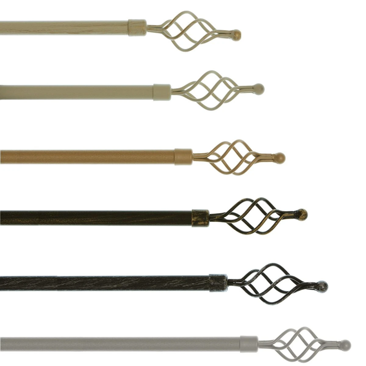 Bastone Per Tenda In Ferro Estensibile Da 120 A 210 Cm - Torciglione L843 3 Bastone Per Tenda In Ferro Estensibile Da 120 A 210 Cm - Torciglione L843