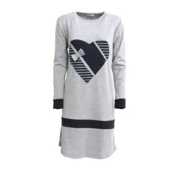 Camicia Da Notte Singolare Invernale In Caldo Cotone P1102 V380 -Prodotti Per La Casa camicia da notte character caldo cotone grigio chiaro 3