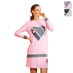 Camicia Da Notte Singolare Invernale In Caldo Cotone P1102 V380