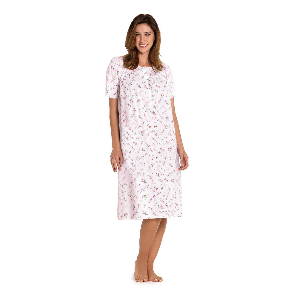 Camicia Da Notte Estiva Floreale Linclalor Batista 129061 - Fino Alla Tg 58 V971 4 Camicia Da Notte Estiva Floreale Linclalor Batista 129061 - Fino Alla Tg 58 V971 - immagine 2