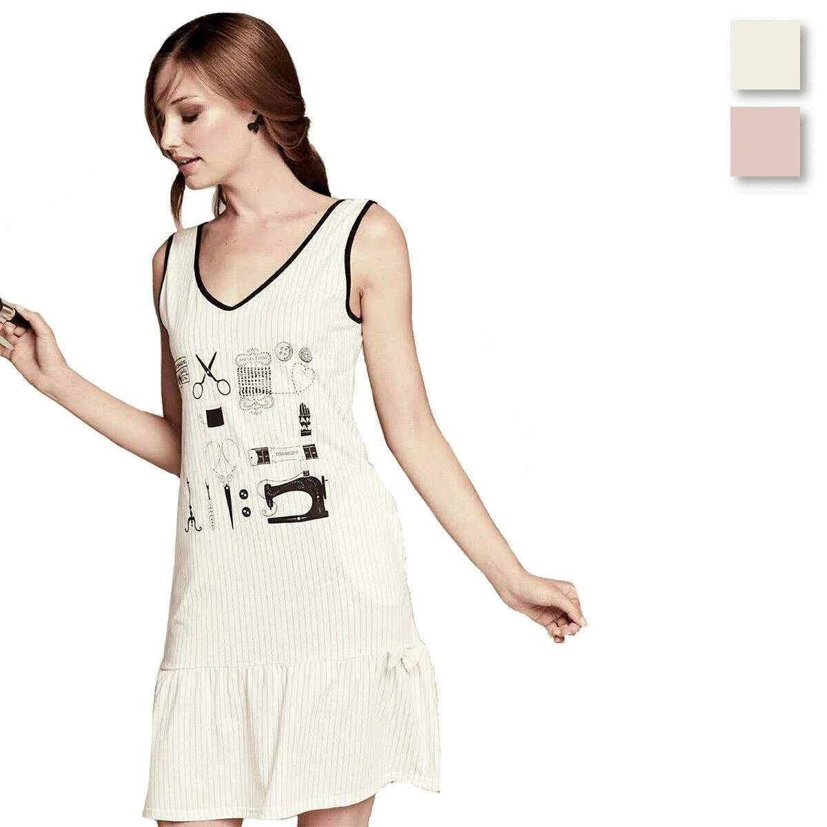 Camicia Da Notte Estiva Character Spalla Larga In Cotone P1028 U347 3 Camicia Da Notte Estiva Character Spalla Larga In Cotone P1028 U347