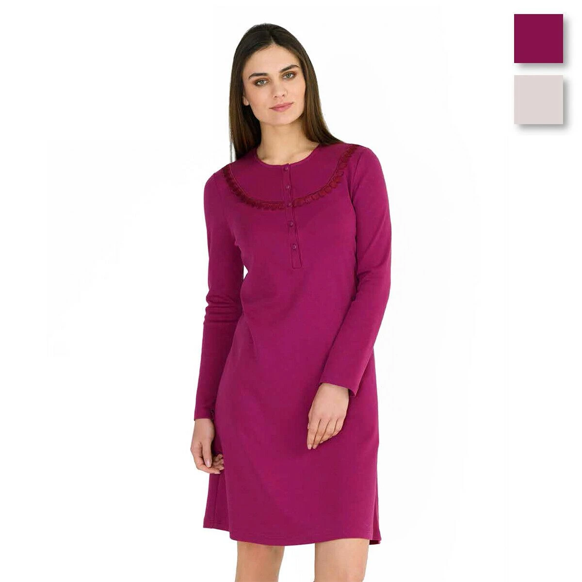 Camicia Da Notte Linclalor In Caldo Cotone 91097 - Fino Alla Tg 58 T795 3 Camicia Da Notte Linclalor In Caldo Cotone 91097 - Fino Alla Tg 58 T795