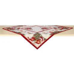 Centrotavola Natalizio Christmas Carol In Gobelin 100x100 Cm K901