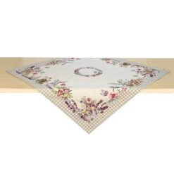 Centrotavola Quadrato Pasquale Coniglietto In Gobelin 100x100 Cm J267