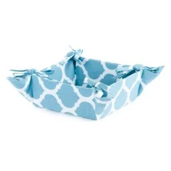 Cestino Portapane Damasco Con Laccetti W759 -Prodotti Per La Casa cestino portapane damasco con laccetti carta da zucchero 1