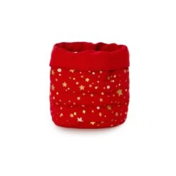 Cestino Portapane Natalizio Star In Puro Cotone X076