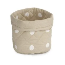 Cestino Portapane Pop Pois In Puro Cotone V941 12 Cestino Portapane Pop Pois In Puro Cotone V941 -Prodotti Per La Casa cestino portapane pop pois in puro cotone beige 1