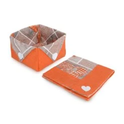 Cestino Portapane + Tovagliolo Shabby Di Morbidissimi T967 -Prodotti Per La Casa cestino portapane con tovagliolo shabby di morbidissimi arancione