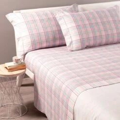 Completo Lenzuola In Flanella Oxford Di Caleffi - Dimensioni Varie V035 -Prodotti Per La Casa completo lenzuola caleffi flanella oxford dettaglio 9