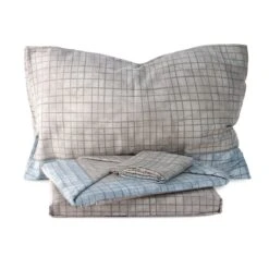 Completo Lenzuola In Flanella Chequered - Dimensioni Varie W390 -Prodotti Per La Casa completo lenzuola chequered in flanella grigio 3