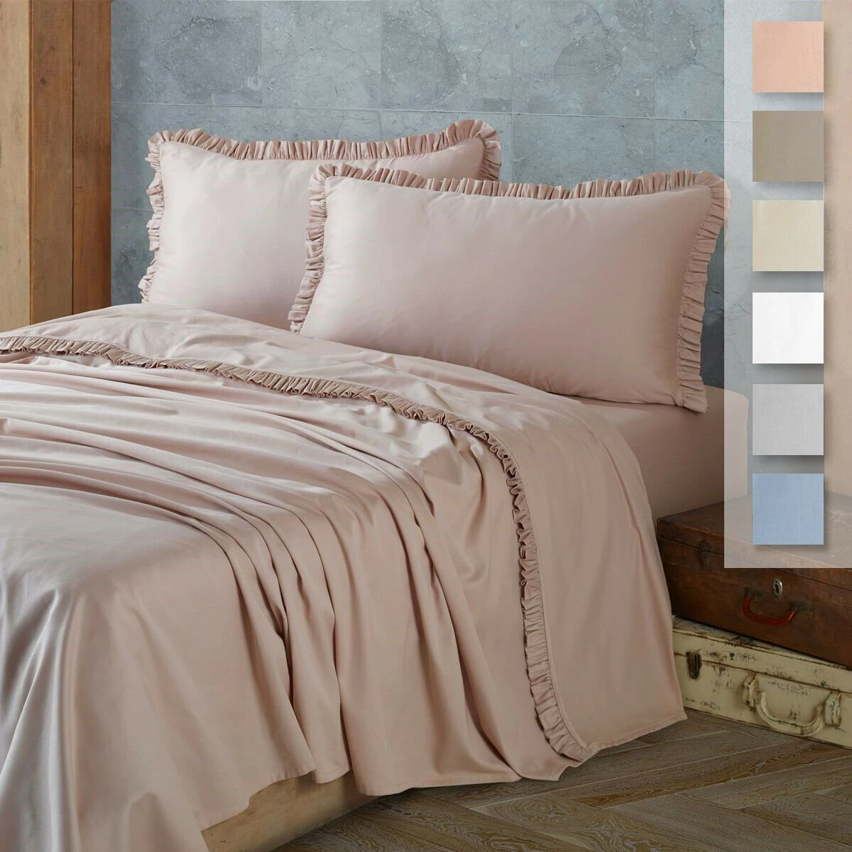 Completo Lenzuola C/rouches Ginevra Maestri Cotonieri In Raso Matrimoniale Y768 3 Completo Lenzuola C/rouches Ginevra Maestri Cotonieri In Raso Matrimoniale Y768