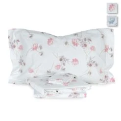 Completo Lenzuola In Flanella Flores Di Caleffi - Dimensioni Varie X177