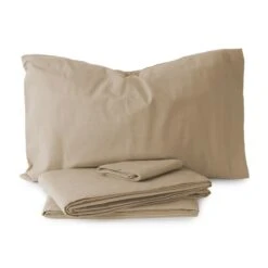 Completo Lenzuola In Flanella Tinta Unita Morbidissimi - Dimensioni Varie W635 -Prodotti Per La Casa completo lenzuola in flanella tinta unita morbidissimi sabbia 3