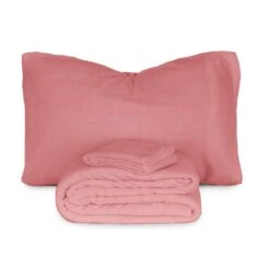 Completo Lenzuola In Pile Coral Morbidissimi Tinta Unita - Dimensioni Varie J775 -Prodotti Per La Casa completo lenzuola in pile coral di morbidissimi tinta unita rosa antico 1 8