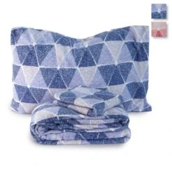 Completo Lenzuola Pile Coral Geometric Nazareno Gabrielli, Dimensioni Varie K712