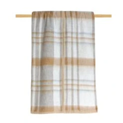 Coperta Jacquard In Misto Lana Scozia - Dimensioni Varie Z579 -Prodotti Per La Casa coperta in misto lana scozia dimensioni varie beige 2 9