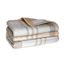 Coperta Jacquard In Misto Lana Scozia - Dimensioni Varie Z579 -Prodotti Per La Casa coperta in misto lana scozia dimensioni varie beige 9