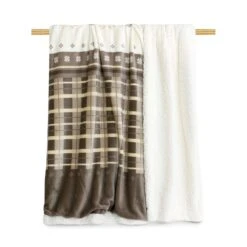 Coperta Plaid Morbidotto Lautaret Di Daunex - Dimensioni Varie Z525 -Prodotti Per La Casa coperta plaid lautaret di daunex con stampa digitale tortora 3