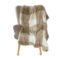 Coperta Plaid London In Pile Coral - Dimensioni Varie K864 -Prodotti Per La Casa coperta plaid london in pile coral beige 3