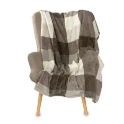 Coperta Plaid London In Pile Coral - Dimensioni Varie K864 -Prodotti Per La Casa coperta plaid london in pile coral grigio 3