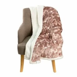 Coperta Plaid Cristine In Pile Coral E Sherpa - Dimensioni Varie W691