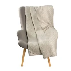 Coperta Plaid Scott In Piquet E Sherpa - Dimensioni Varie W687 -Prodotti Per La Casa coperta plaid piquet e sherpa scott sg naturale 2