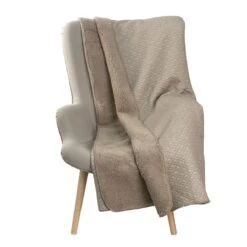 Coperta Plaid Scott In Piquet E Sherpa - Dimensioni Varie W687 -Prodotti Per La Casa coperta plaid piquet e sherpa scott sg tortora 2