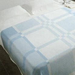 Coperta Misto Lana Lanerossi Marzotto Singola Una Piazza Art. Ischia P267 -Prodotti Per La Casa coperta misto lana lanerossi marzotto azzurro 2