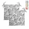 Coppia Cuscini Coprisedia Farfalle Di Morbidissimi 40x40 Cm W115