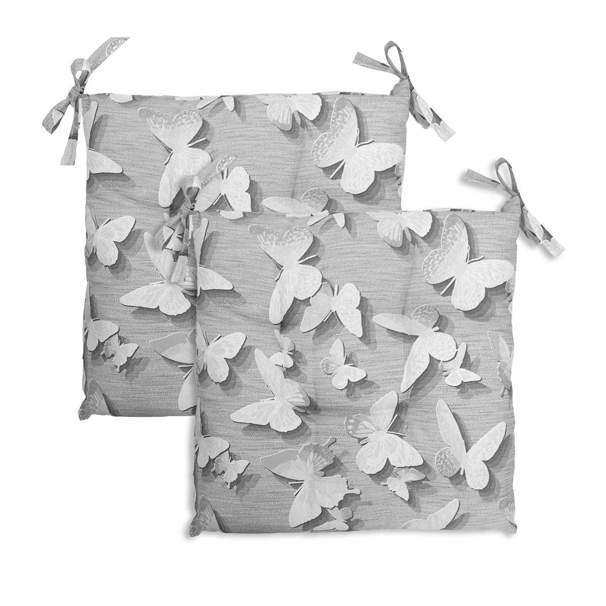 Coppia Cuscini Coprisedia Farfalle Di Morbidissimi 40x40 Cm W115 4 Coppia Cuscini Coprisedia Farfalle Di Morbidissimi 40x40 Cm W115 - immagine 2