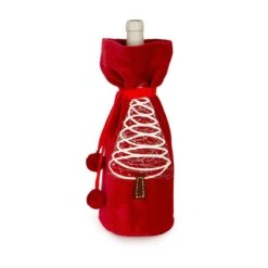 Copribottiglia Natalizio Decor Spiral Tree In Velluto X104