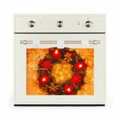 Copriforno Natalizio Ghirlanda Con Luci A Led E Musica Z638