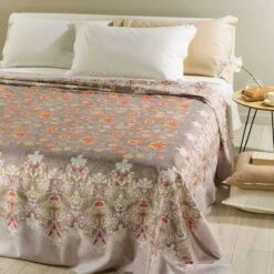 Copriletto Leggero Shamal Di Caleffi In Cotone Panama Matrimoniale Y318 -Prodotti Per La Casa copriletto estivo in panama di cotone matrimoniale shamal tortora