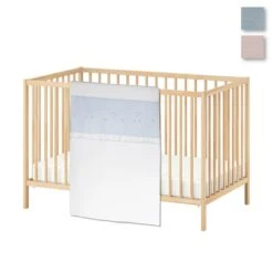 Copriletto Leggero Per Lettino Baby 0169 In Piquet Ricamato A Mano Y596