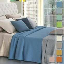 Copriletto Leggero Happy Morbidissimi In Piquet Di Cotone, Dimensioni Varie V887
