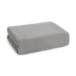 Copriletto Leggero Happy Morbidissimi In Piquet Di Cotone, Dimensioni Varie V887 -Prodotti Per La Casa copriletto leggero happy di morbidissimi piquet puro cotone grigio 3