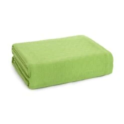 Copriletto Leggero Happy Morbidissimi In Piquet Di Cotone, Dimensioni Varie V887 -Prodotti Per La Casa copriletto leggero happy di morbidissimi piquet puro cotone verde 3