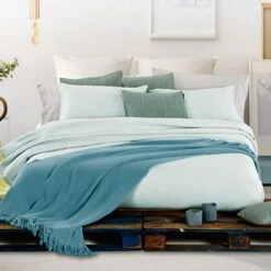 Copriletto Leggero Ruck Di Manterol Matrimoniale J393 -Prodotti Per La Casa copriletto leggero ruck di manterol matrimoniale verde acqua