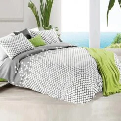 Copriletto Leggero Jacquard Set Point Di Manterol Matrimoniale K073 -Prodotti Per La Casa copriletto leggero set point di manterol matrimoniale grigio 1