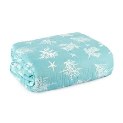 Trapuntino Copriletto Trapuntato Boutis Bora Bora Colored, Dimensioni Varie Y500 -Prodotti Per La Casa copriletto trapuntato bora bora azzurro 3