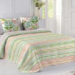 Copriletto Trapuntato Corina Boutis Per Letto Matrimoniale W898 -Prodotti Per La Casa copriletto trapuntato corina boutis per letto matrimoniale verde 2 1