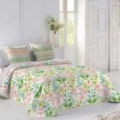 Copriletto Trapuntato Corina Boutis Per Letto Matrimoniale W898 -Prodotti Per La Casa copriletto trapuntato corina boutis per letto matrimoniale verde 1