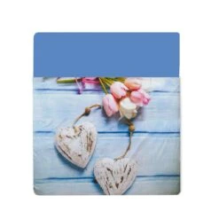 Copriletto Leggero Panama Di Cotone Cielo Di Novia Matrimoniale R021