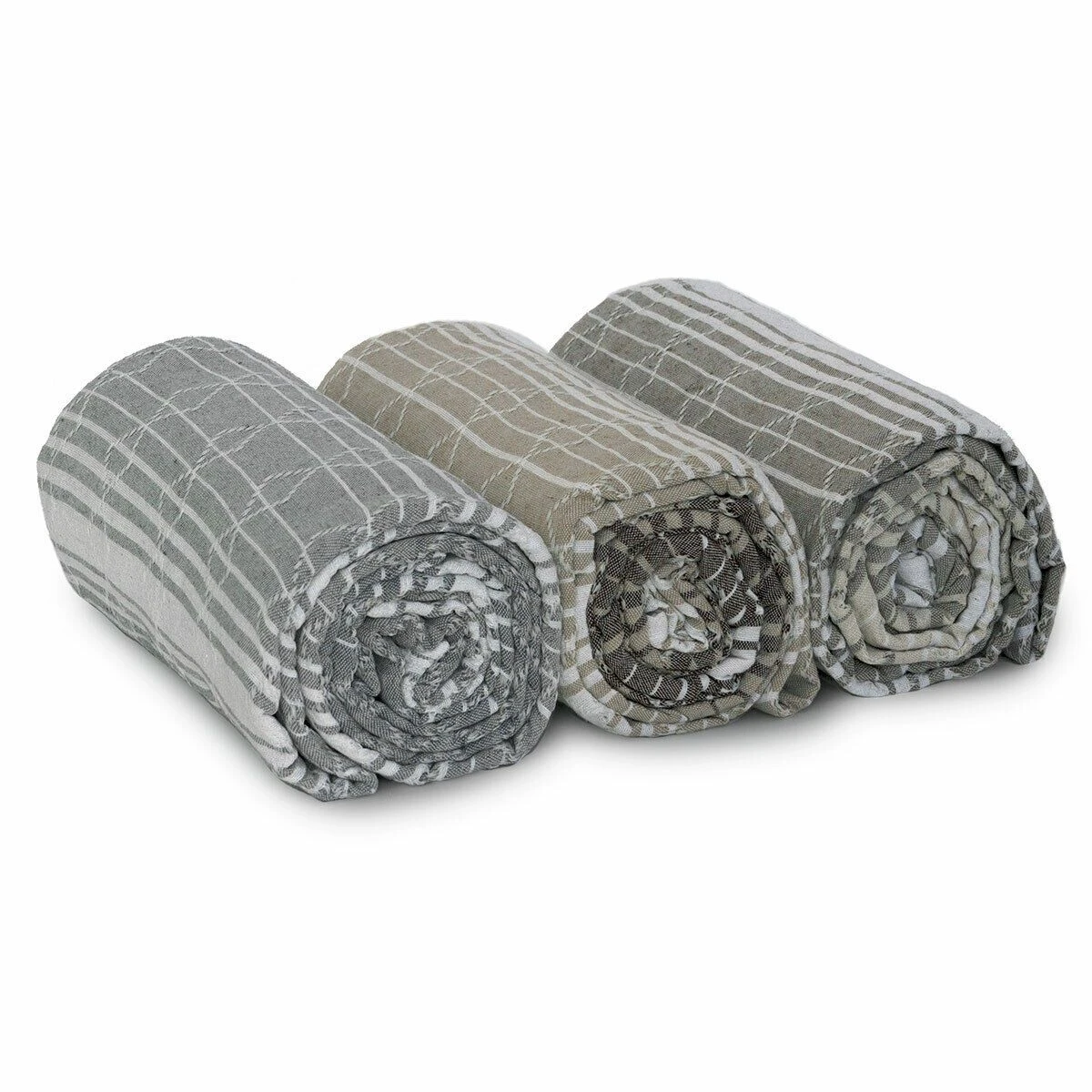 Copriletto Leggero Rombi Cotone Jacquard Tinto In Filo - Dimensioni Varie U385 3 Copriletto Leggero Rombi Cotone Jacquard Tinto In Filo - Dimensioni Varie U385